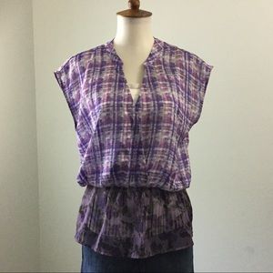 CAbi Satin Peplum Sleeveless Top Style #731 Size S